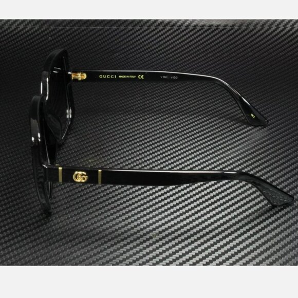 Gucci Black Square Women's Sunglasses 56mm - Picture 4 of 5